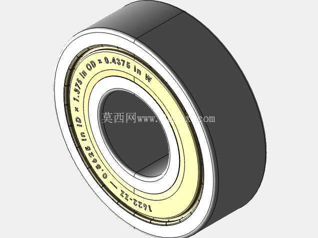 完整的英制 1600-ZZ、双屏蔽轴承库 — SolidWorks 和 Step 模型