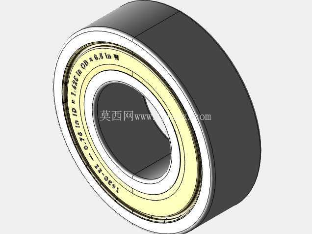 完整的英制 1600-ZZ、双屏蔽轴承库 — SolidWorks 和 Step 模型