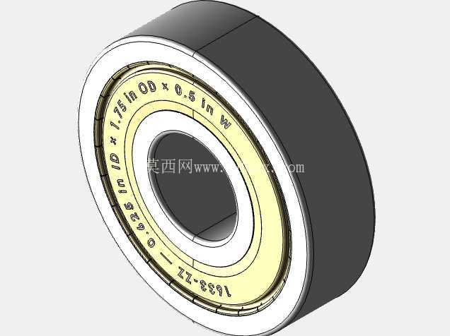 完整的英制 1600-ZZ、双屏蔽轴承库 — SolidWorks 和 Step 模型