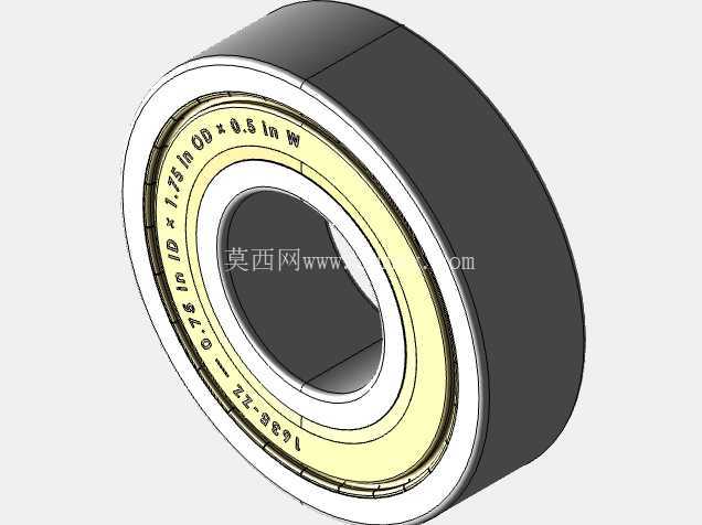 完整的英制 1600-ZZ、双屏蔽轴承库 — SolidWorks 和 Step 模型