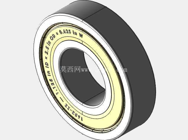 完整的英制 1600-ZZ、双屏蔽轴承库 — SolidWorks 和 Step 模型
