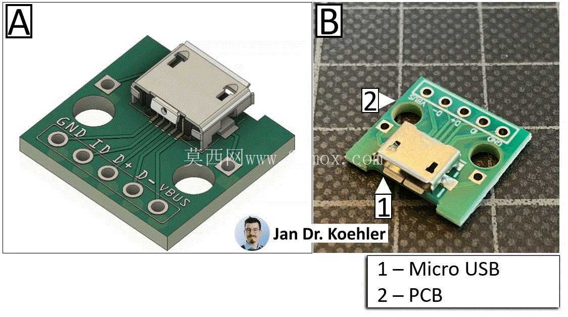 CAD微型USB PCB