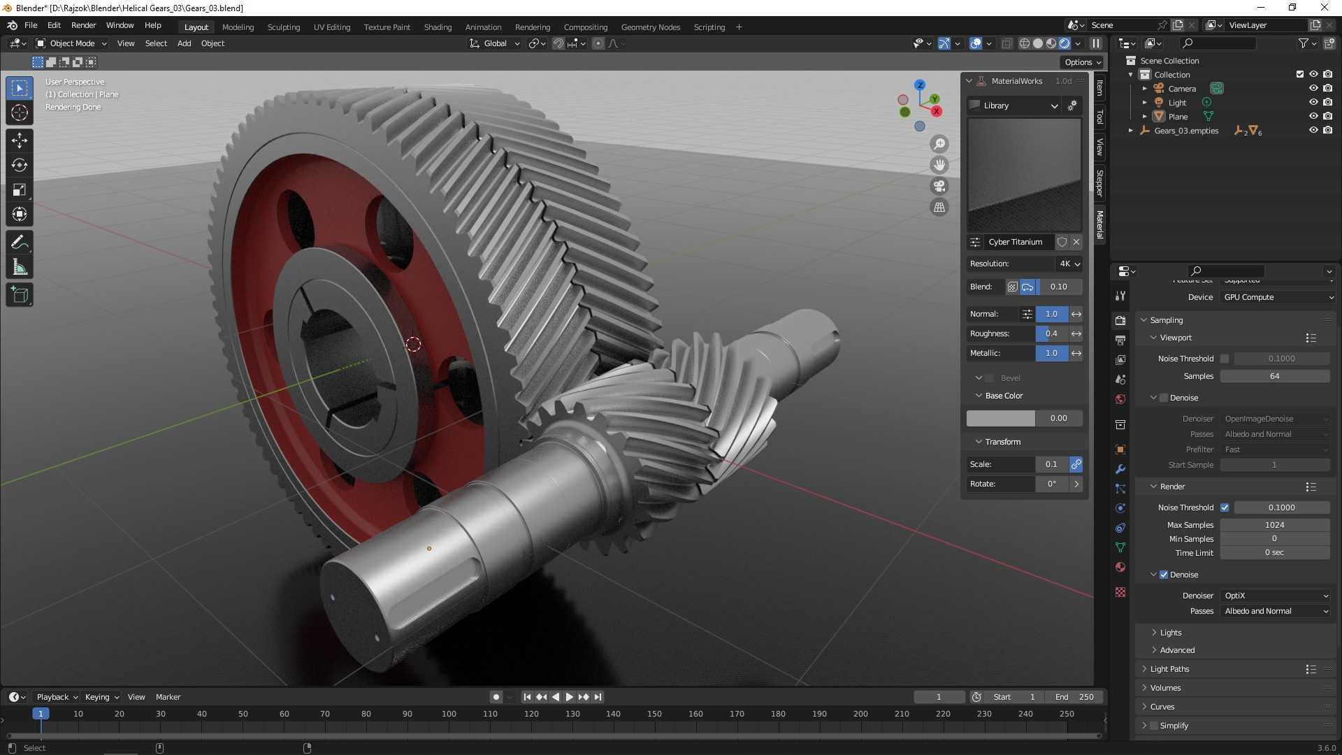 Gears Blender渲染01