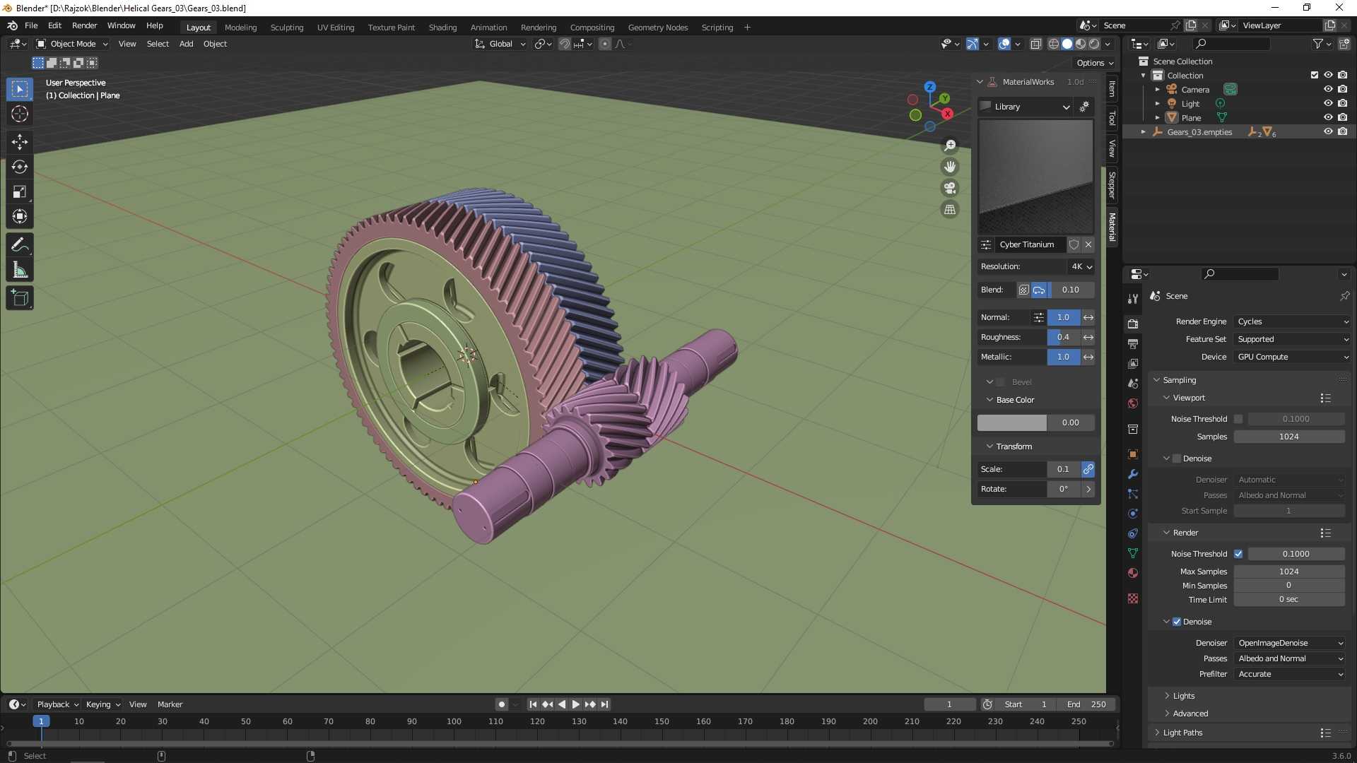 Gears Blender渲染01