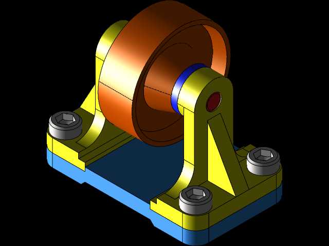 Inventor中的皮带轮支架部件|| Inventor部件|| Inventor教程|| Inventor Cad