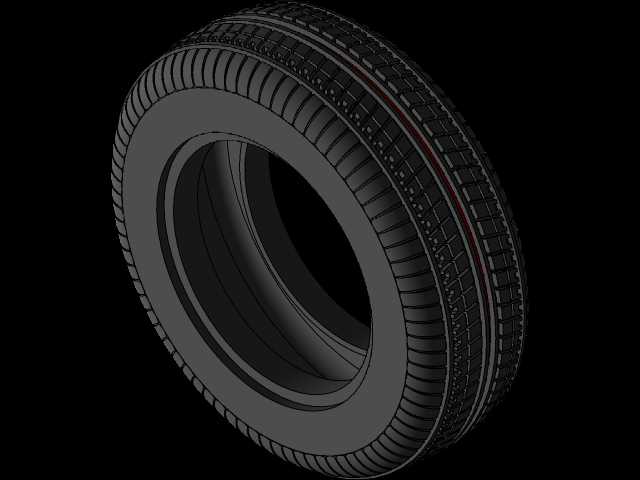 SolidWorks中的轮胎CAD模型