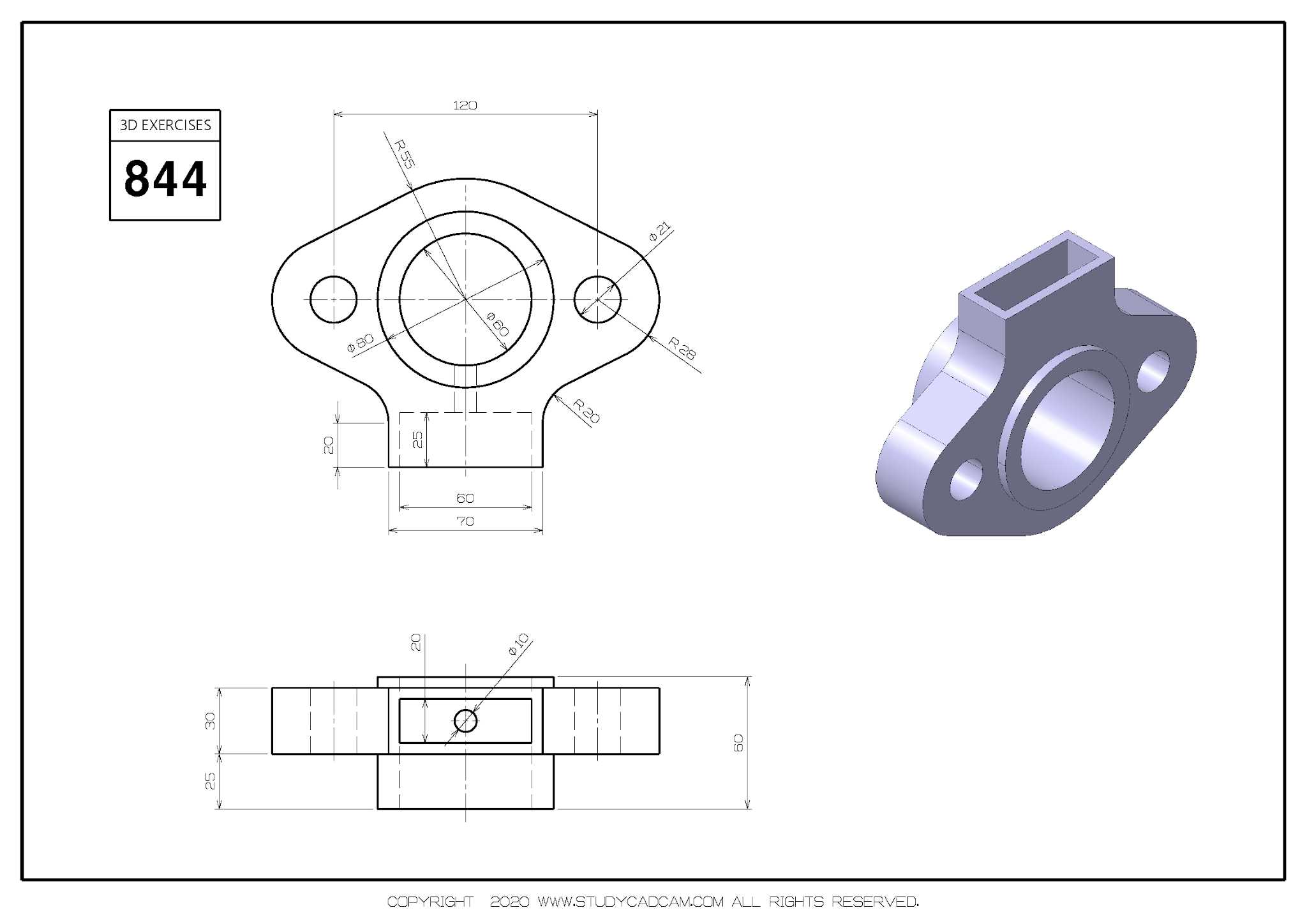 Studycadcam三维CAD练习844/Autodesk Inventor Pro