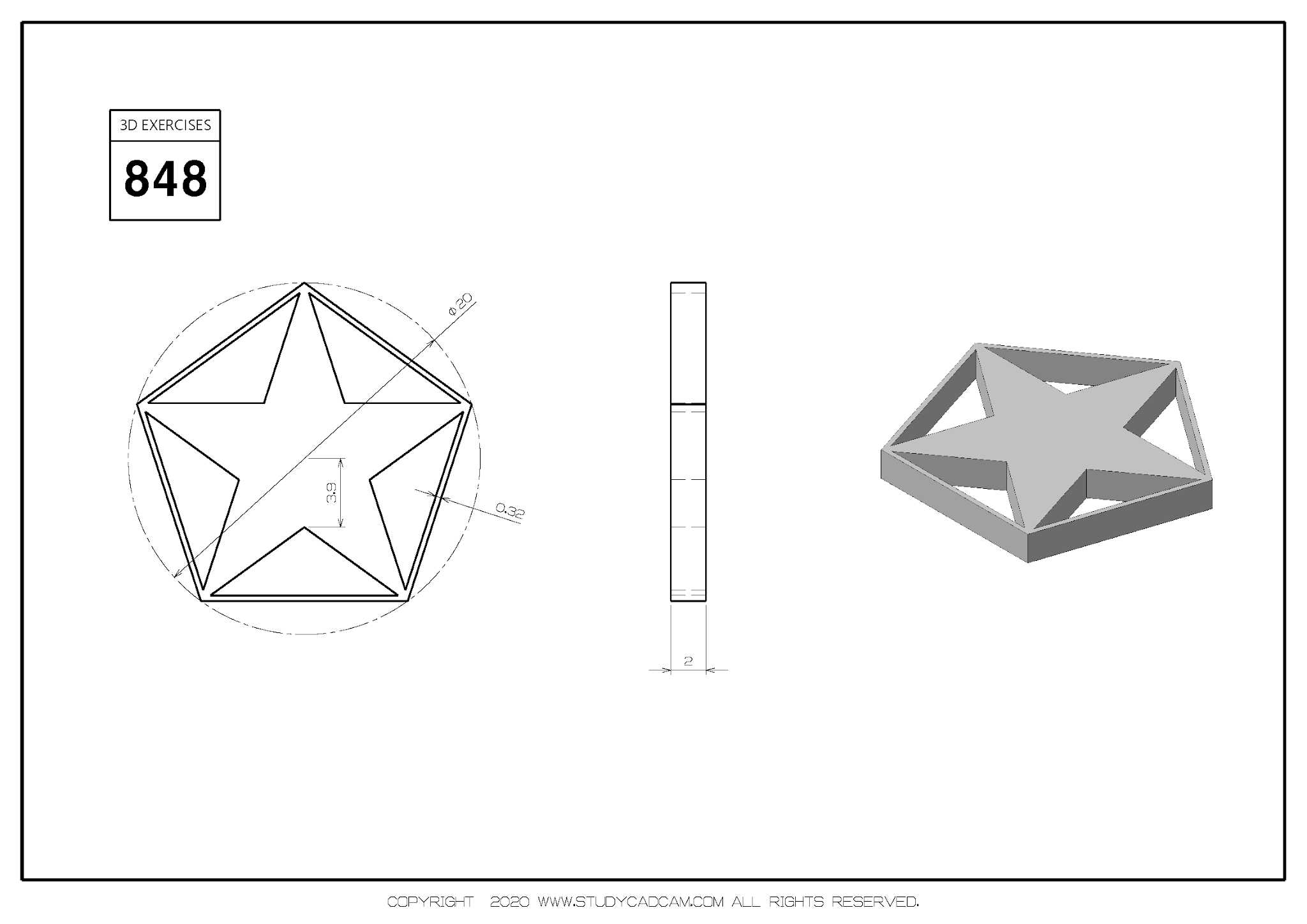 Studycadcam三维CAD练习848/Autodesk Inventor Pro