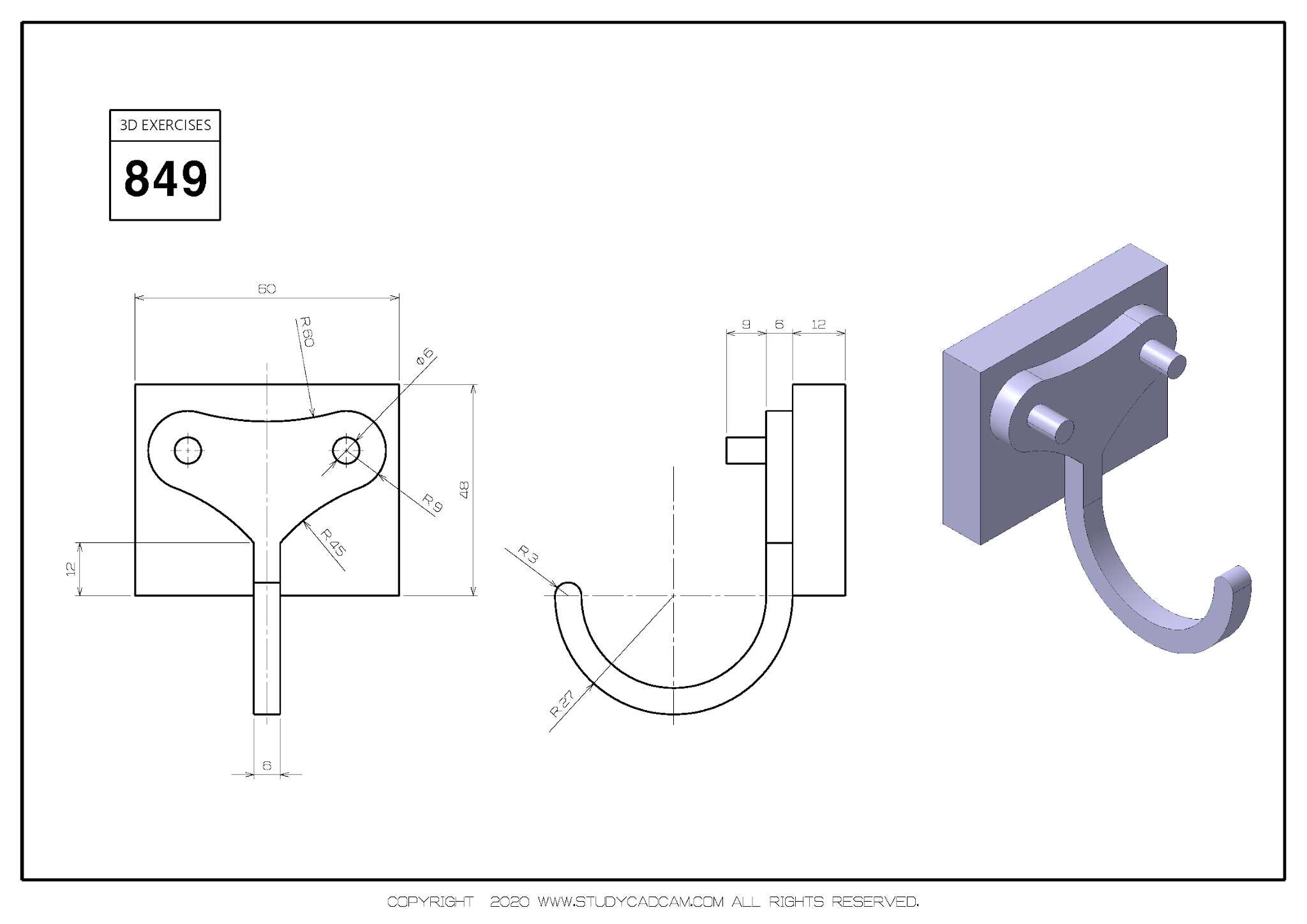 Studycadcam三维CAD练习849/Autodesk Inventor Pro