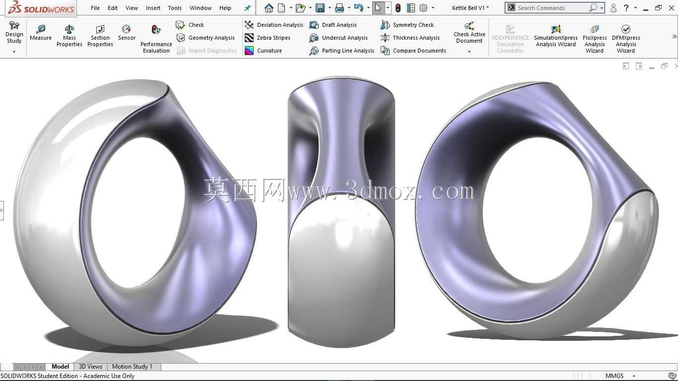 圆形哑铃+Solidworks