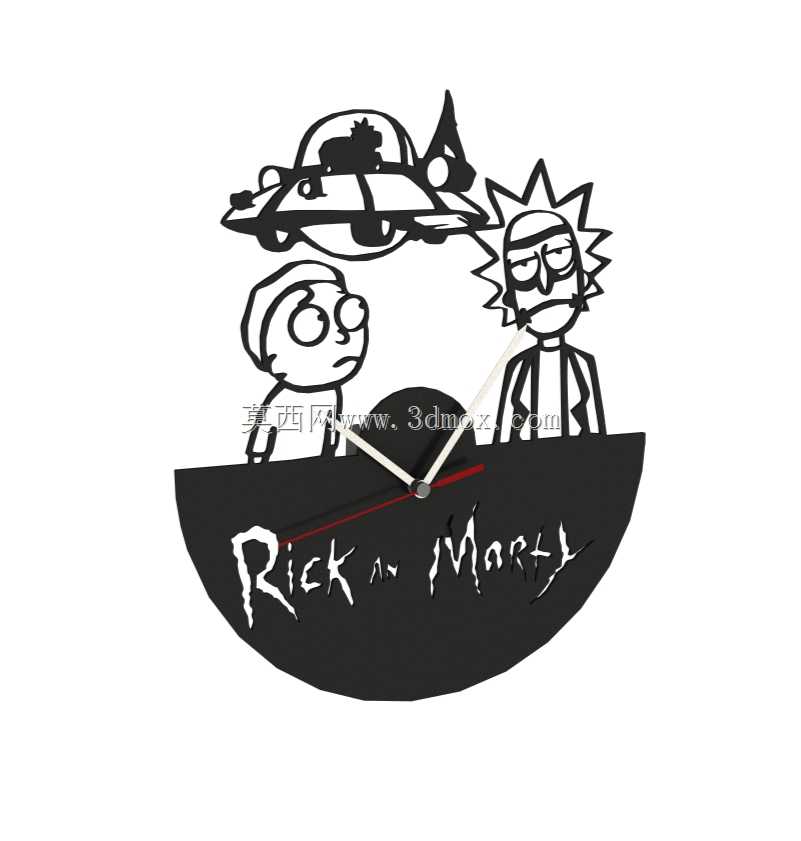 Rick and Morty乙烯基挂钟