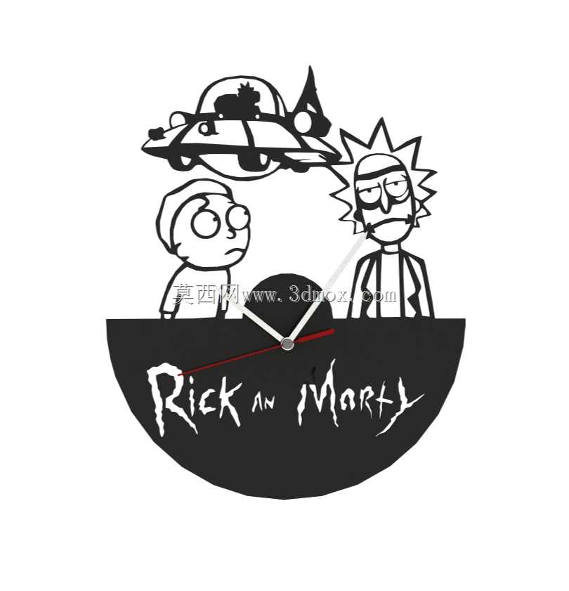 Rick and Morty乙烯基挂钟