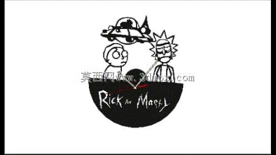 Rick and Morty乙烯基挂钟