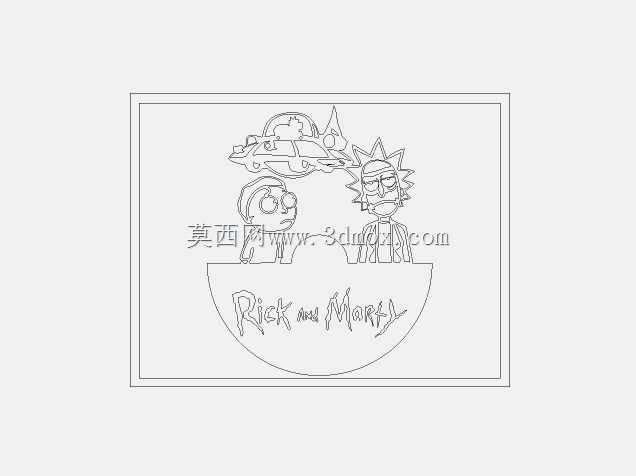Rick and Morty乙烯基挂钟