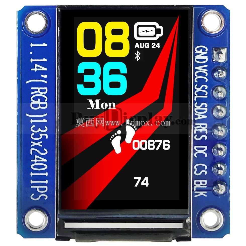 1.14\“用于Arduino Raspberry Pi的TFT IPS LCD显示模块135x240 SPI