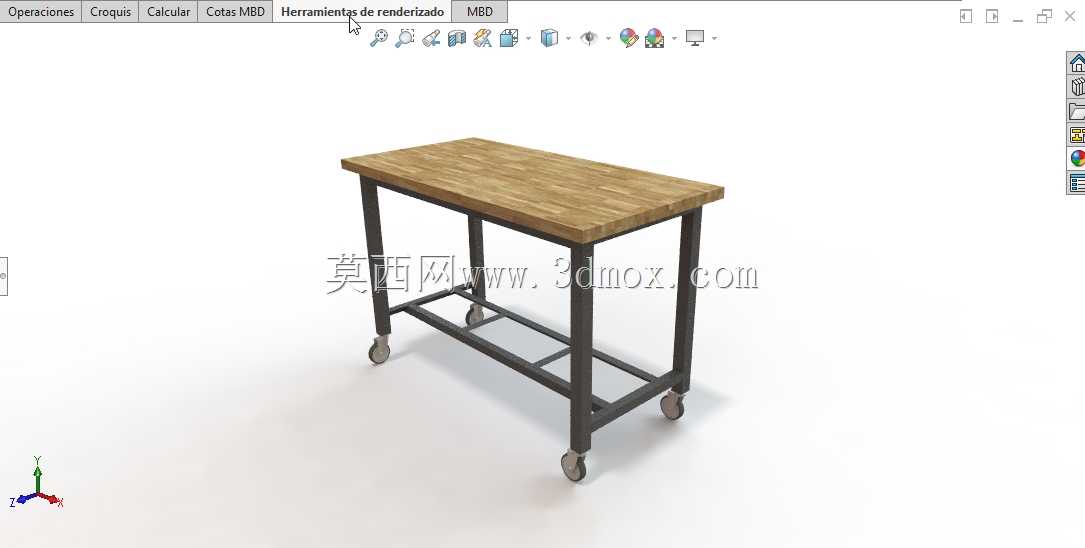 Mesa con Ruedas
