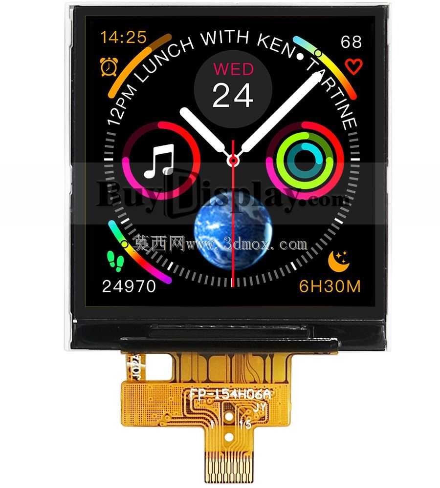 1.54\��IPS TFT LCD��ʾ��240x240 w/ST7789��������FPC