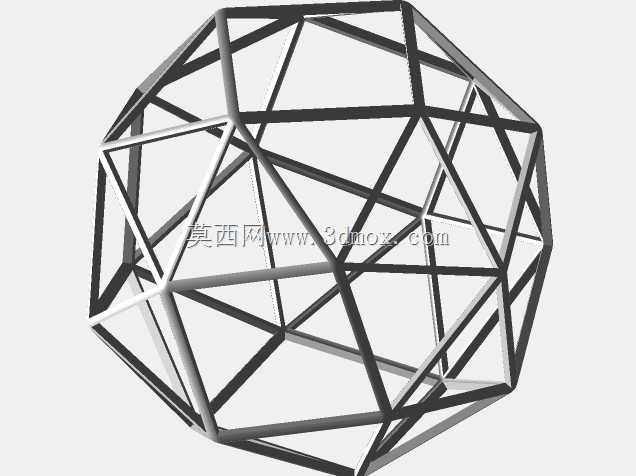 线框缓冲立方体