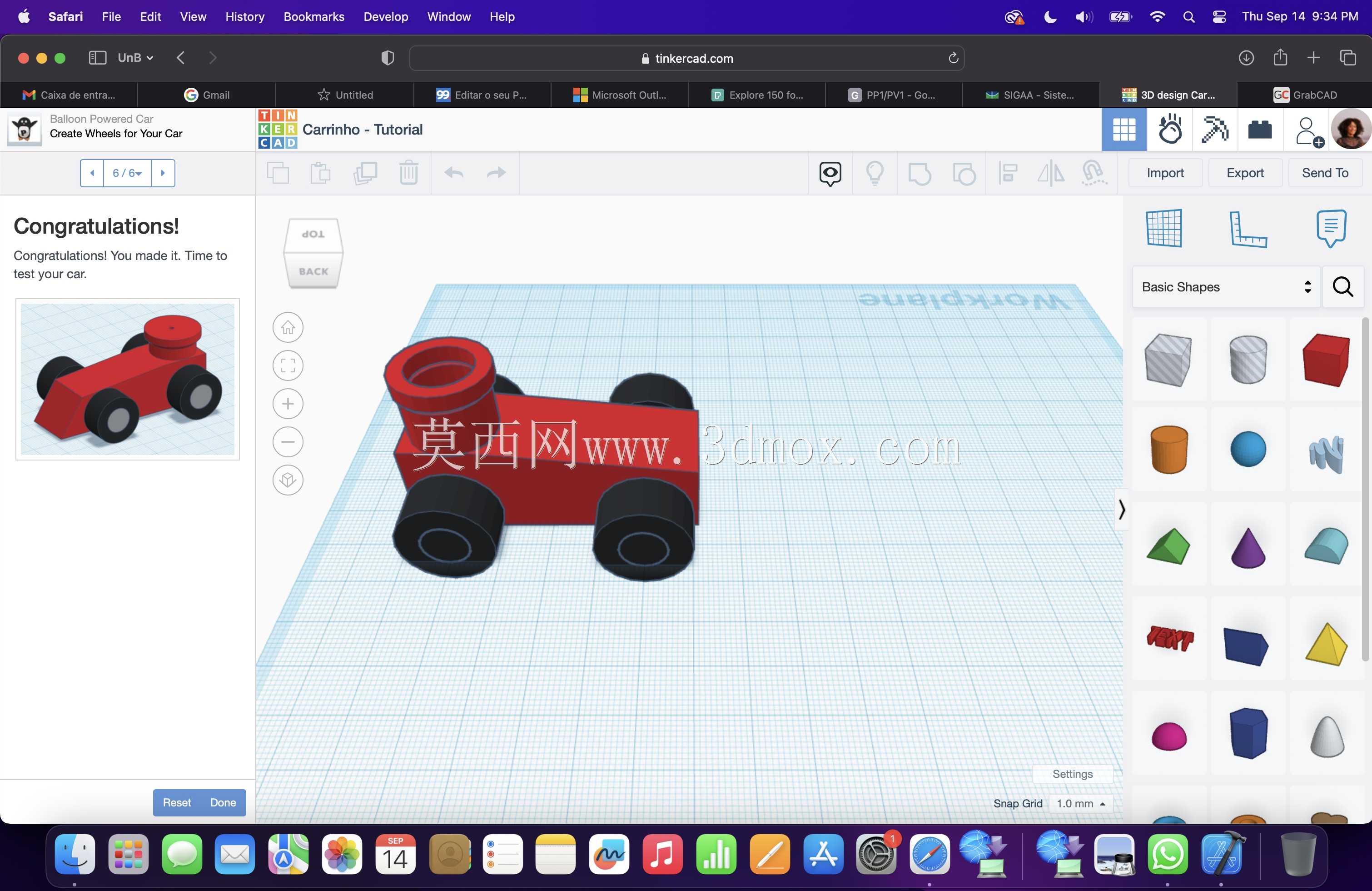 Carrinho-Modelo 3D