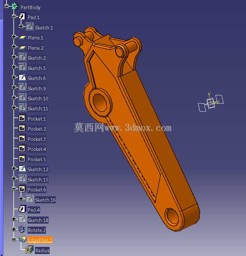 CATIA V5R20挖掘机模型玩具