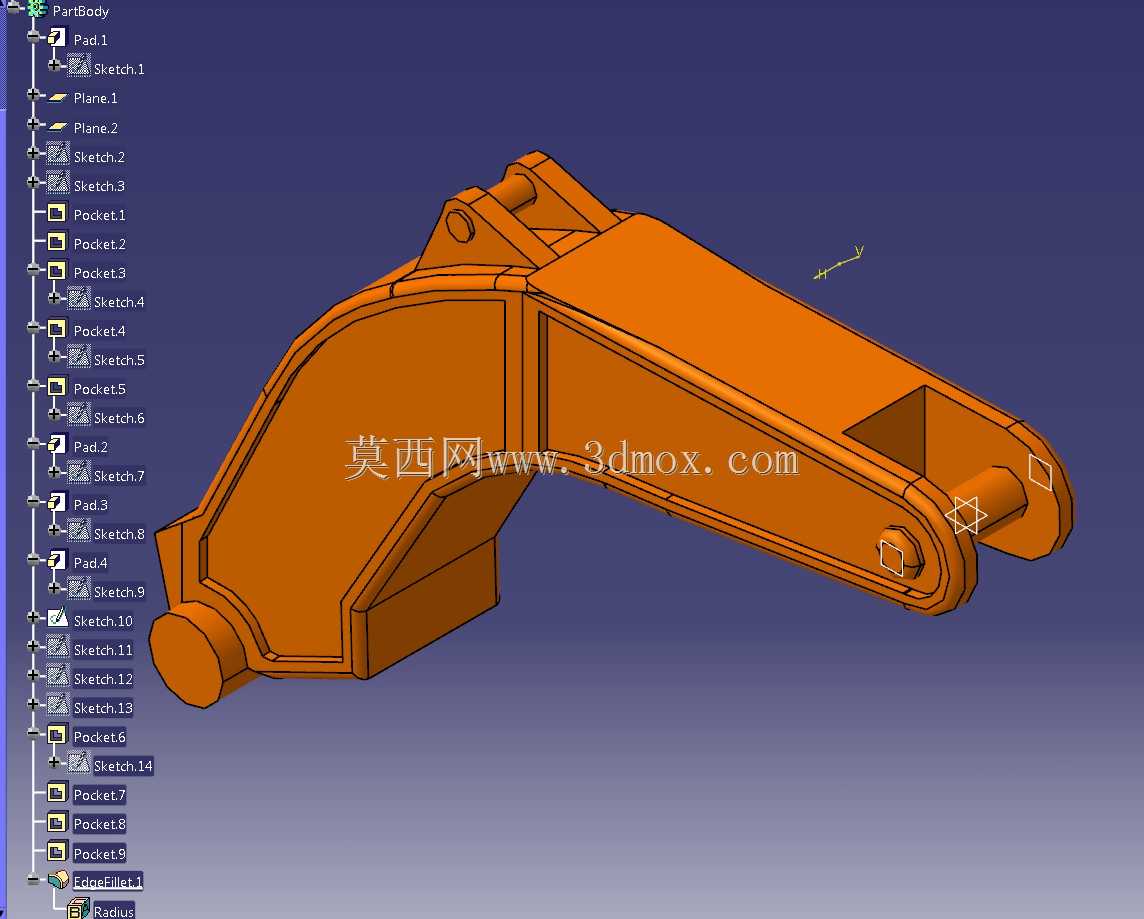 CATIA V5R20挖掘机模型玩具