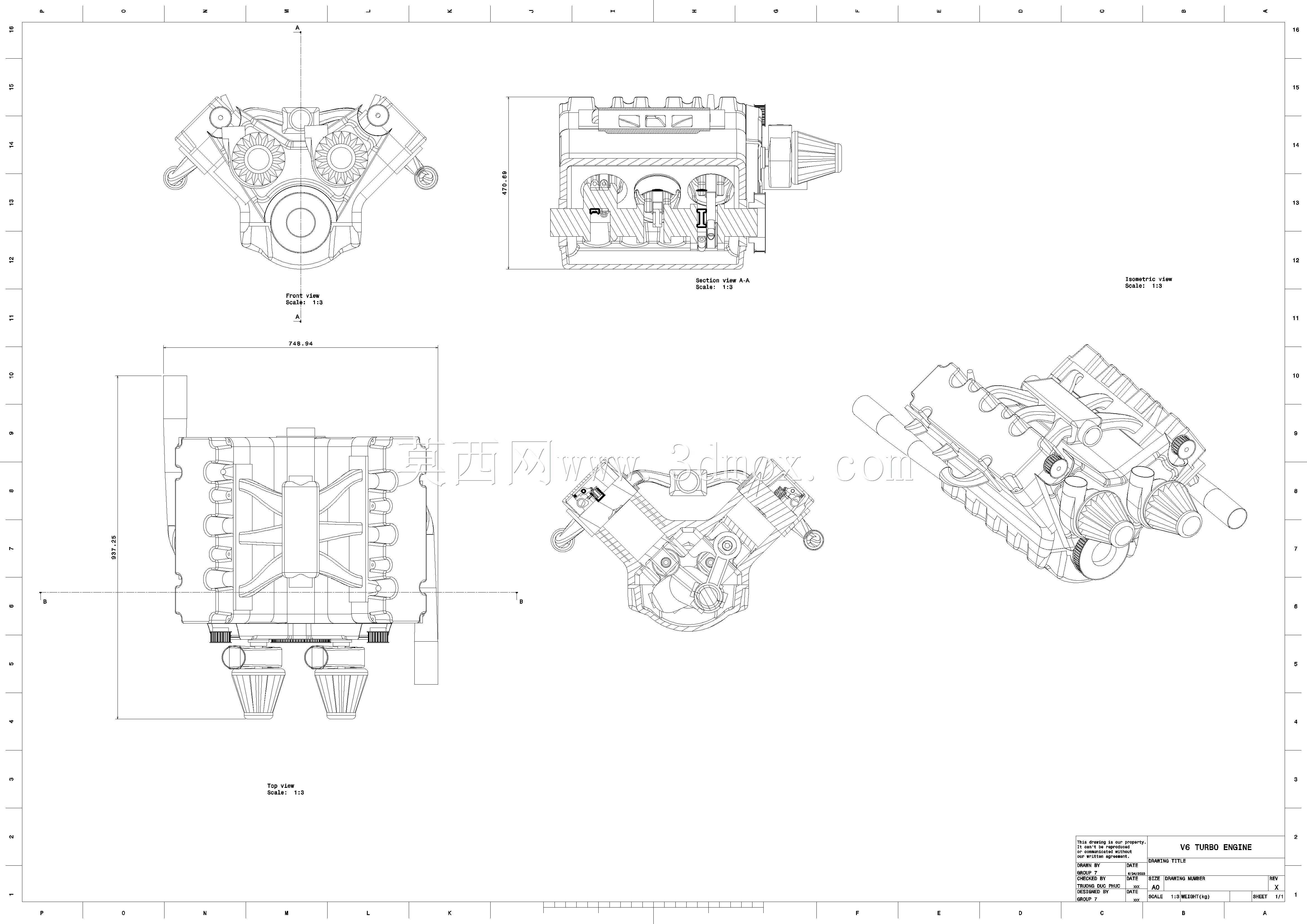 Catia V6涡轮发动机