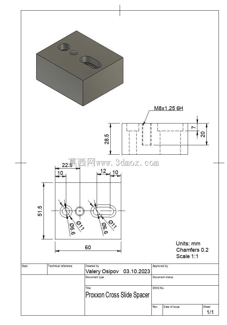 Proxxon PD400十字滑块垫片