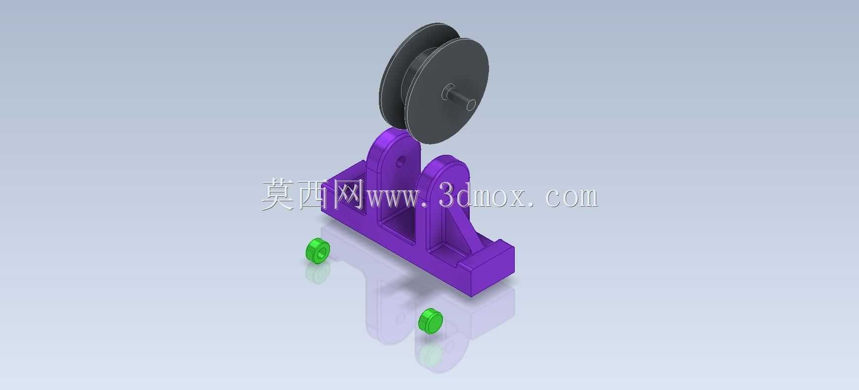 三维CAD基础练习/滑轮支架/Soporte de Polea/Autodesk Inventor Pro