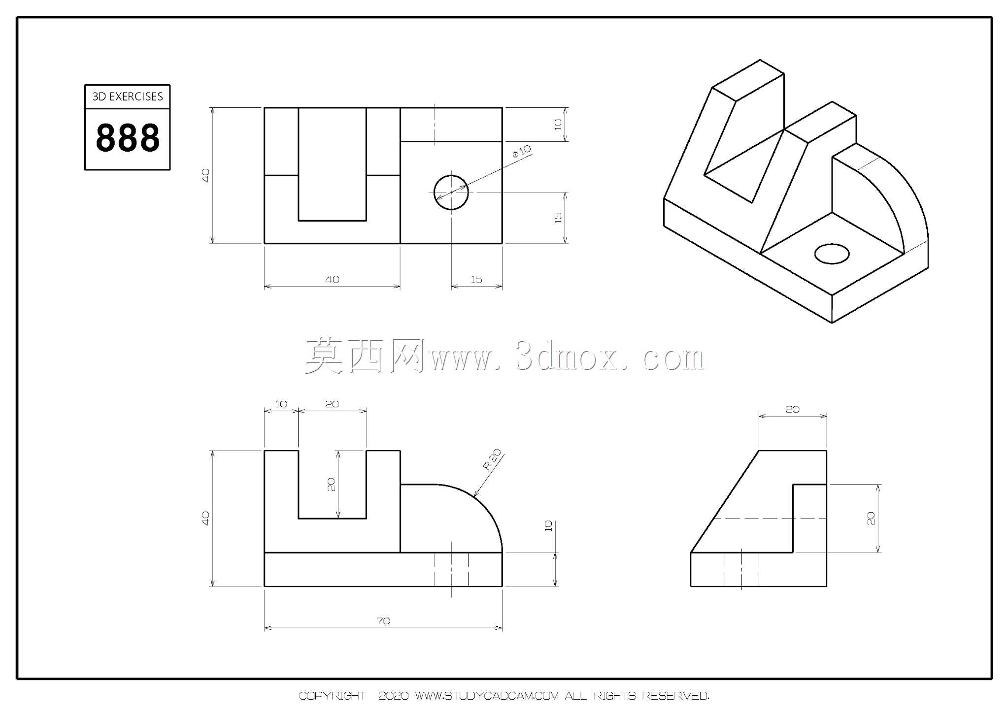 Studycadcam三维CAD练习888/Autodesk Inventor Pro