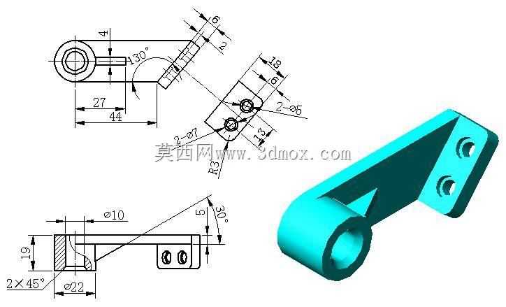 三维CAD基本练习/Autodesk Inventor Pro