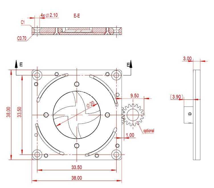 D20T3B4 TY2-电动或手动工业机械快门设计方案类型2