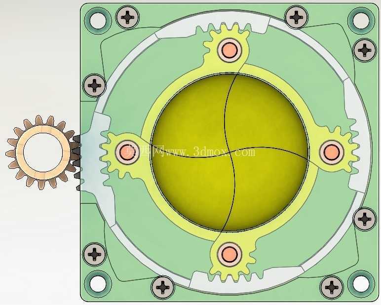 D20T3B4 TY2-电动或手动工业机械快门设计方案类型2
