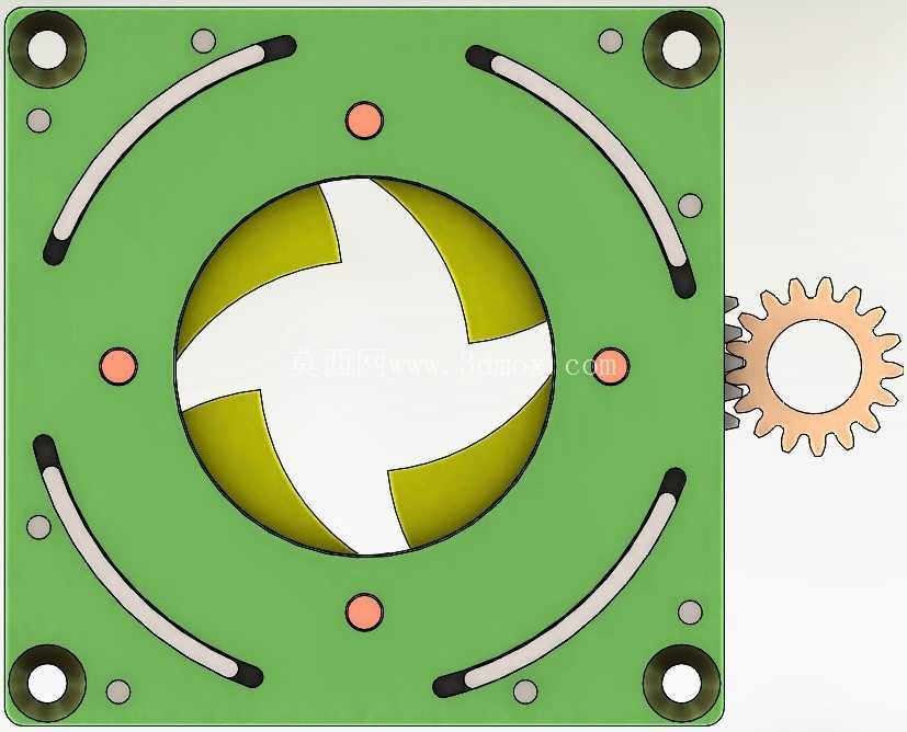 D20T3B4 TY2-电动或手动工业机械快门设计方案类型2