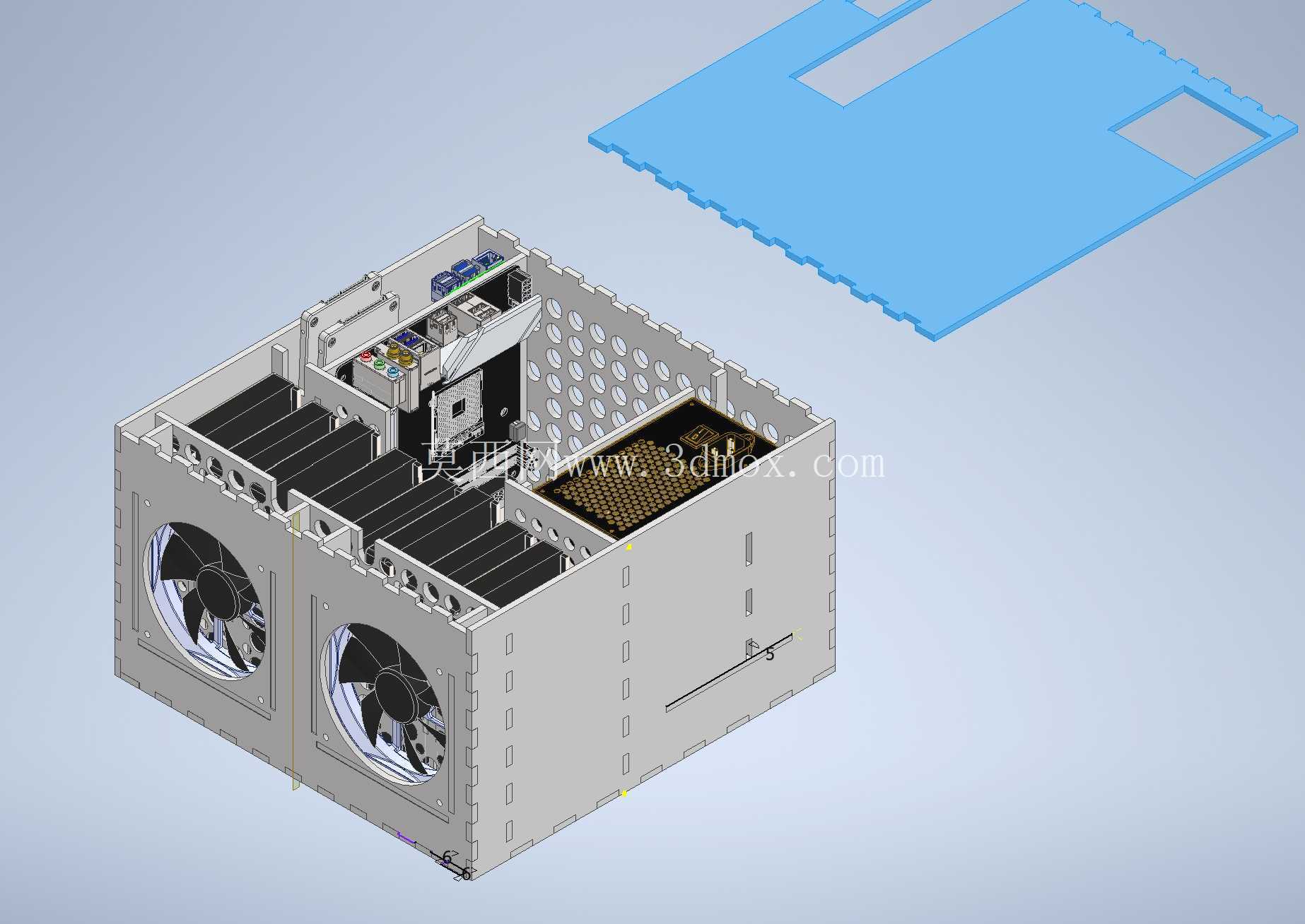 MINI-ITX 机箱 9 驱动器 3.5" ATX PSU