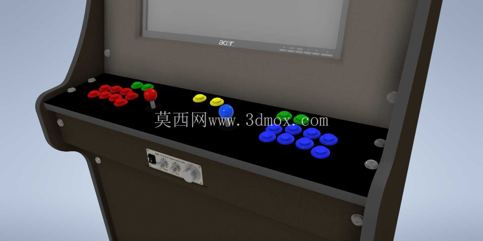 可供 2 名玩家使用的街机柜,包含所有施工图