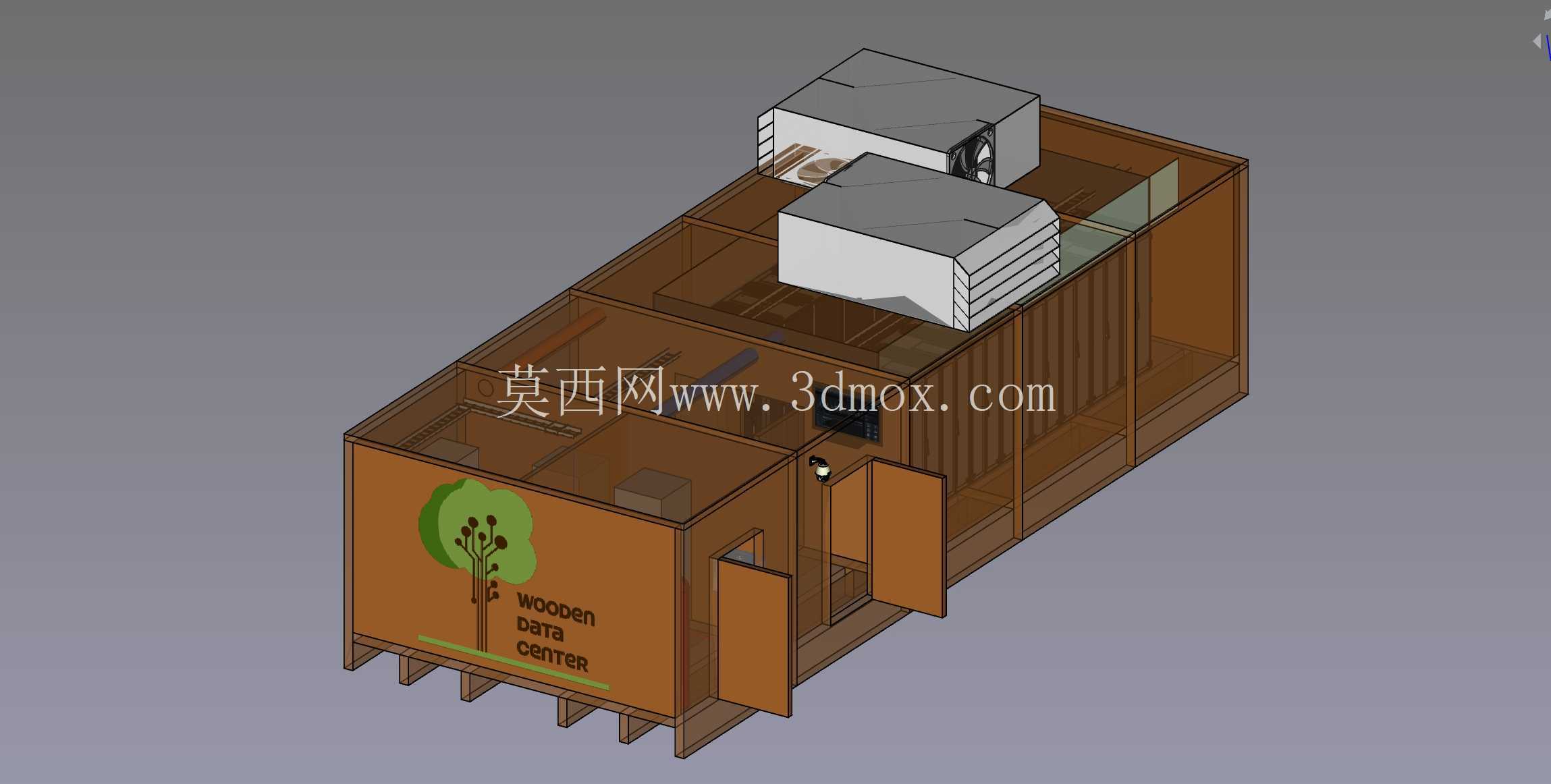 木制数据中心 18 个机架 100 kW
