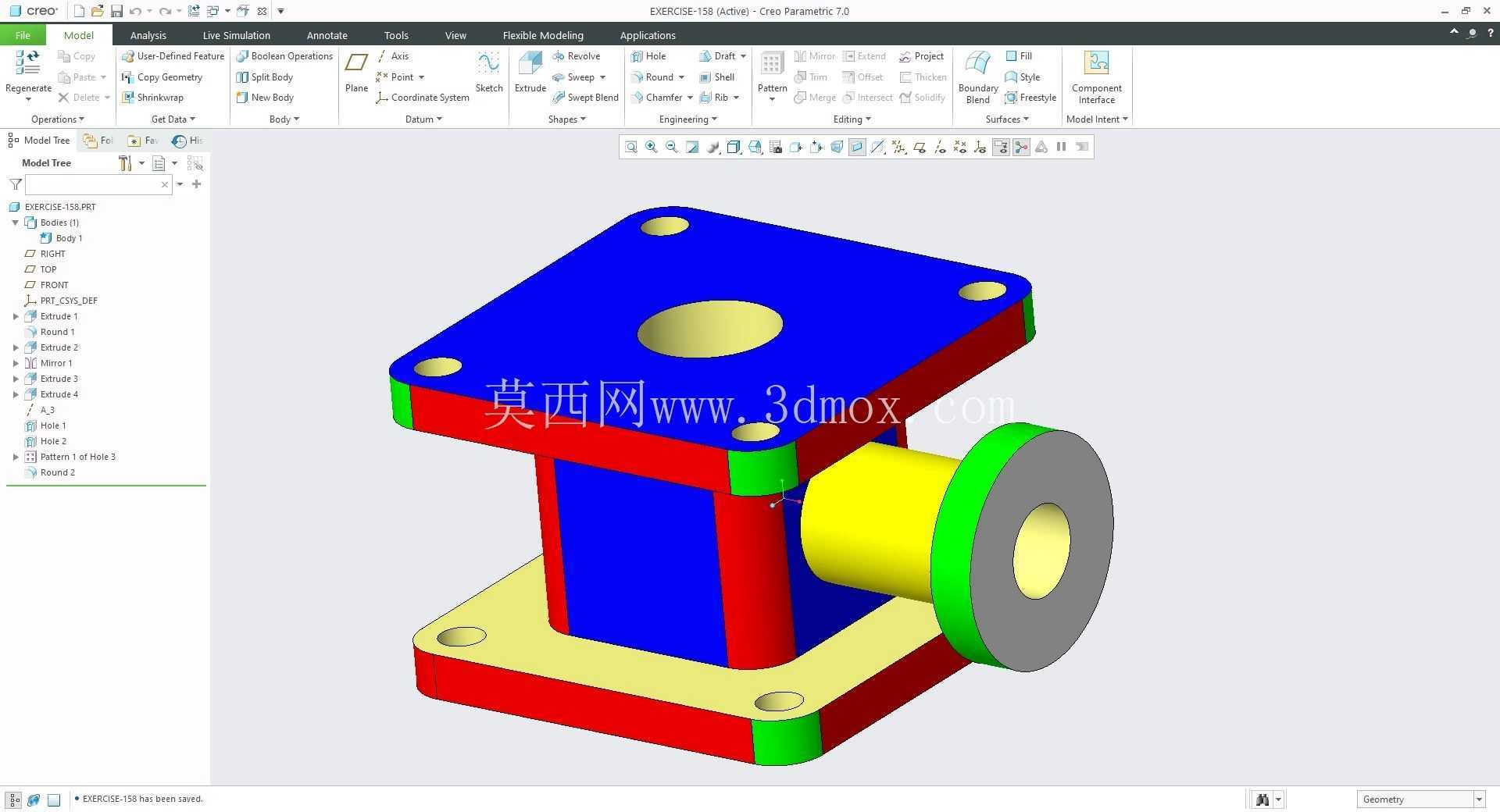 �� Creo PTC ��ʵ�� 200 �� Modele 3D