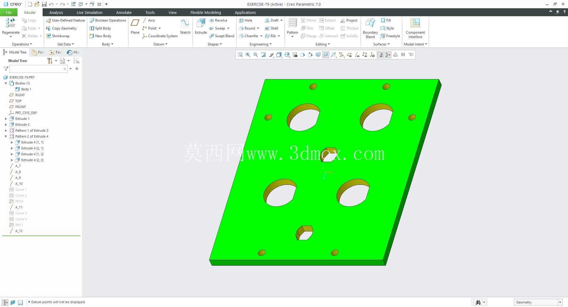 �� Creo PTC ��ʵ�� 200 �� Modele 3D