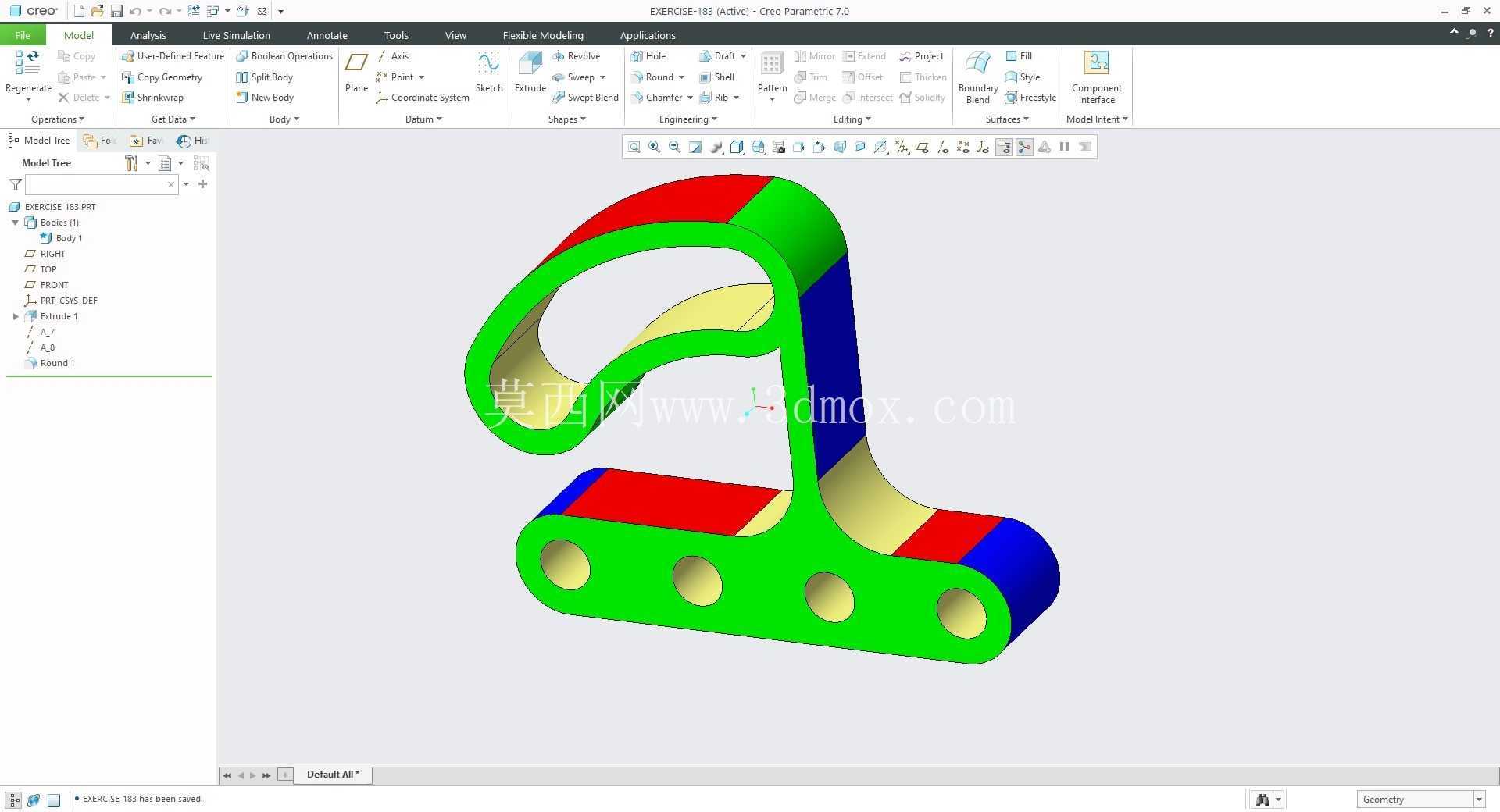 �� Creo PTC ��ʵ�� 200 �� Modele 3D