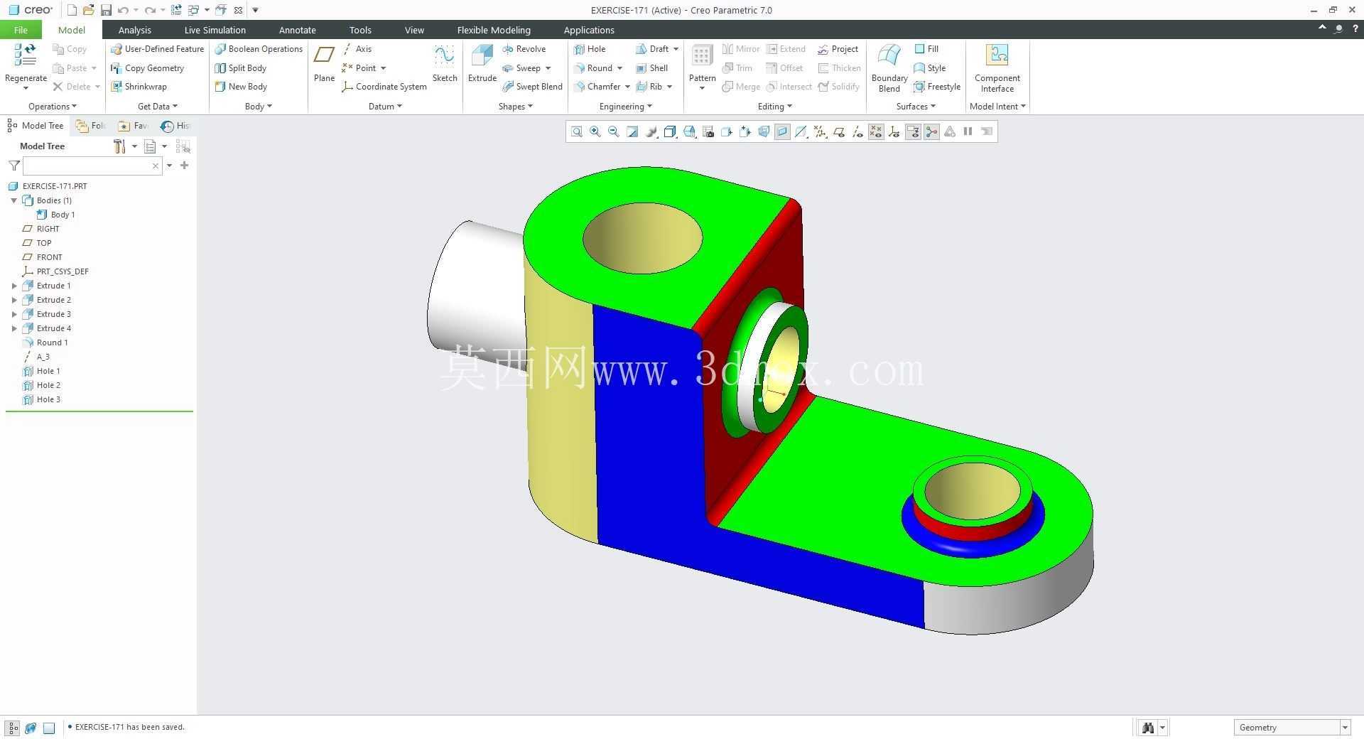 �� Creo PTC ��ʵ�� 200 �� Modele 3D