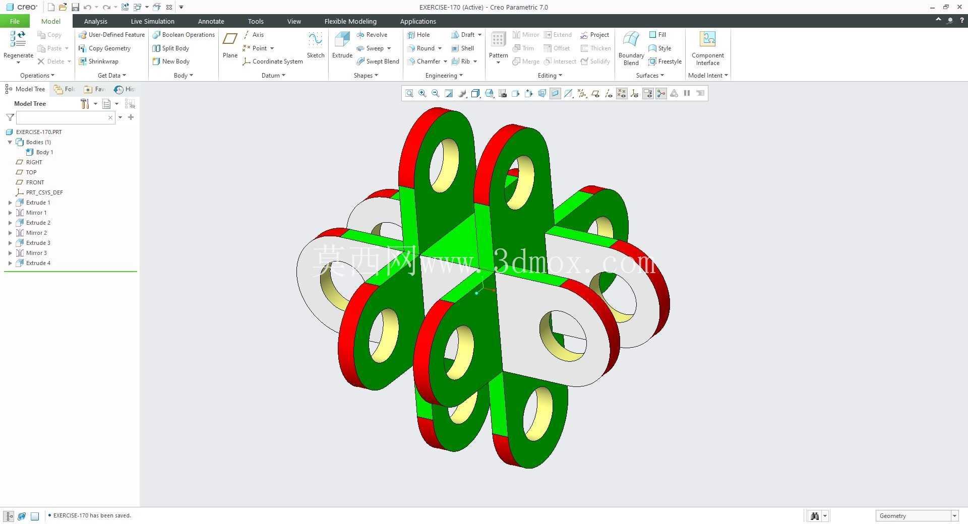 �� Creo PTC ��ʵ�� 200 �� Modele 3D