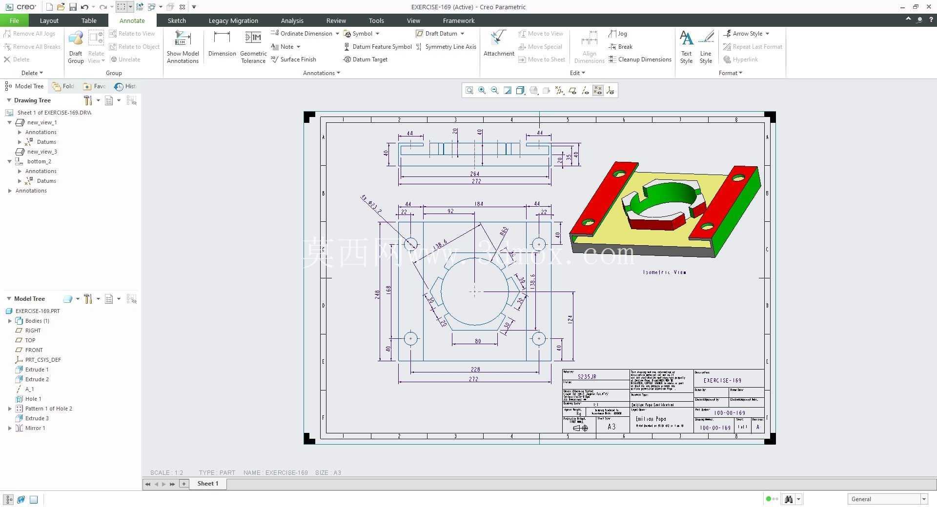 �� Creo PTC ��ʵ�� 200 �� Modele 3D