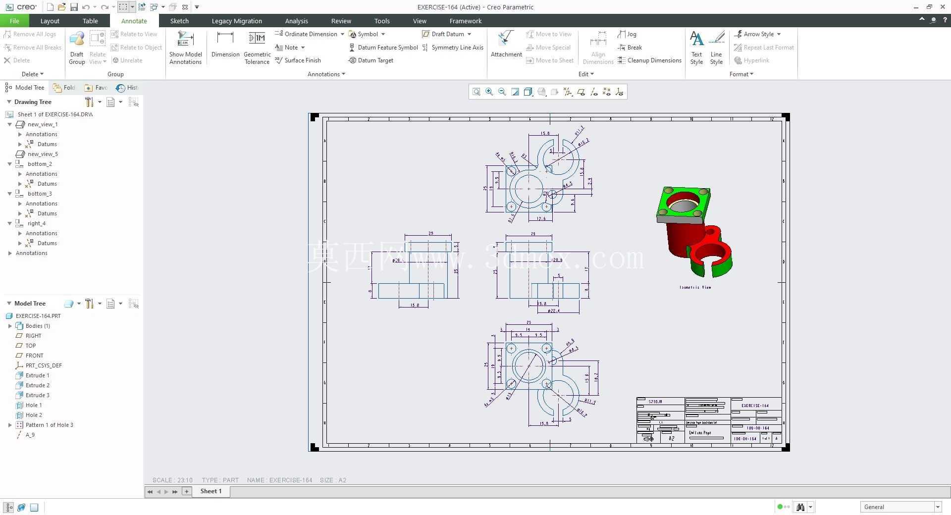 �� Creo PTC ��ʵ�� 200 �� Modele 3D