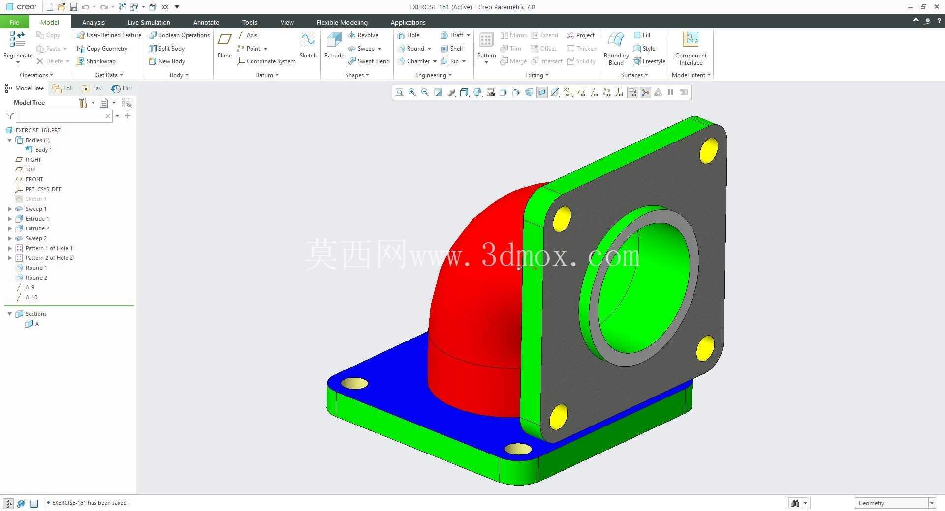 �� Creo PTC ��ʵ�� 200 �� Modele 3D