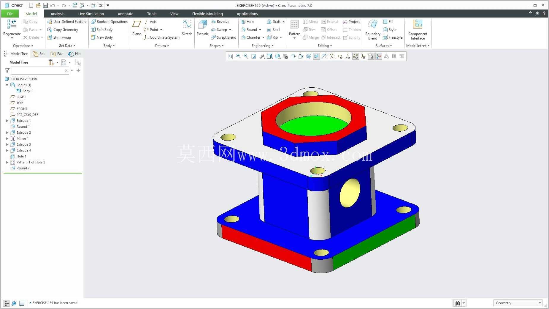 �� Creo PTC ��ʵ�� 200 �� Modele 3D
