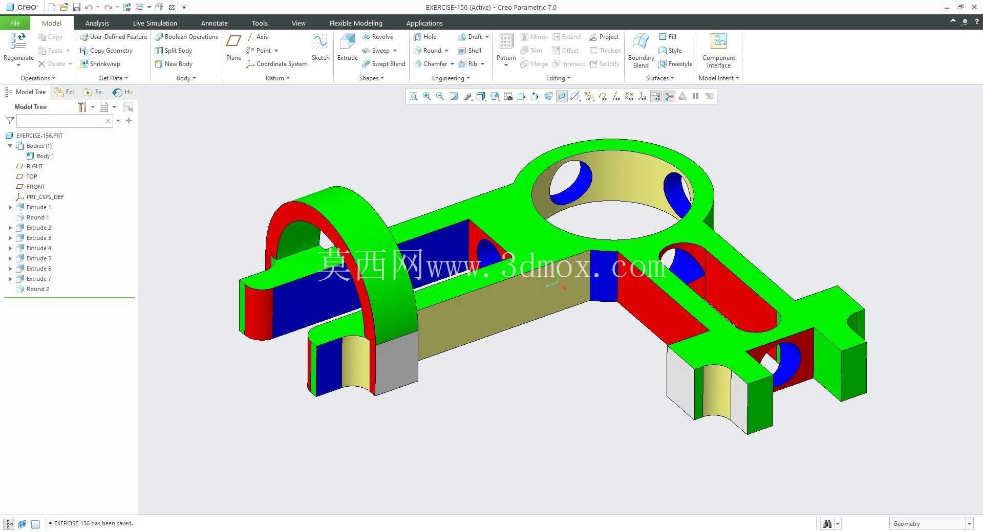 �� Creo PTC ��ʵ�� 200 �� Modele 3D