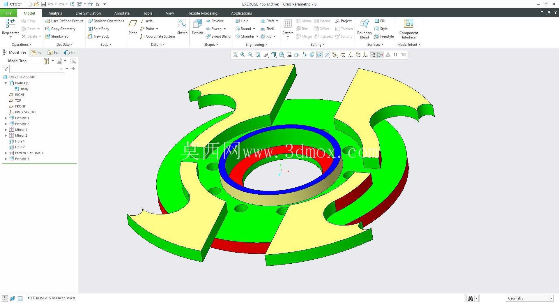 �� Creo PTC ��ʵ�� 200 �� Modele 3D