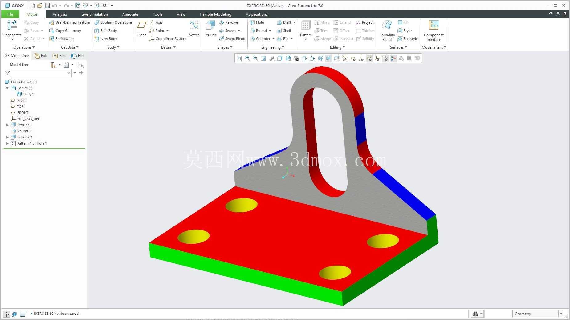 �� Creo PTC ��ʵ�� 200 �� Modele 3D