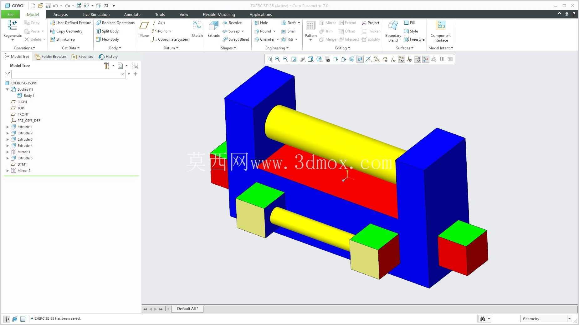 �� Creo PTC ��ʵ�� 200 �� Modele 3D