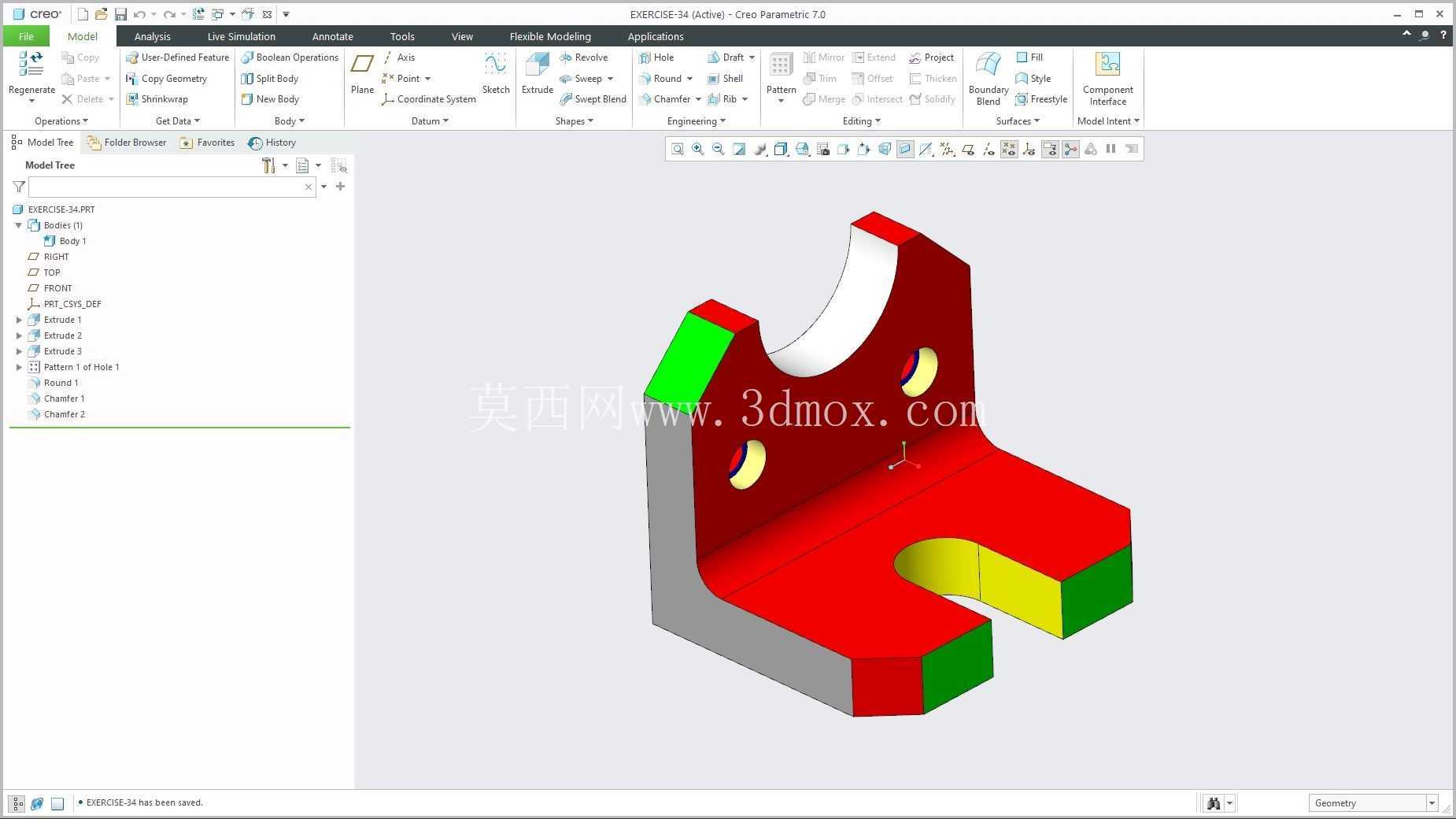 �� Creo PTC ��ʵ�� 200 �� Modele 3D